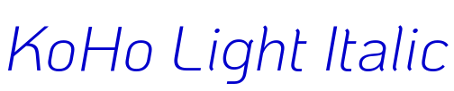 KoHo Light Italic 字体